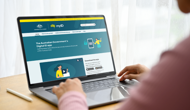 Laptop view to access information